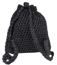 Pleciony słomkowy plecak torba ażurowy worek