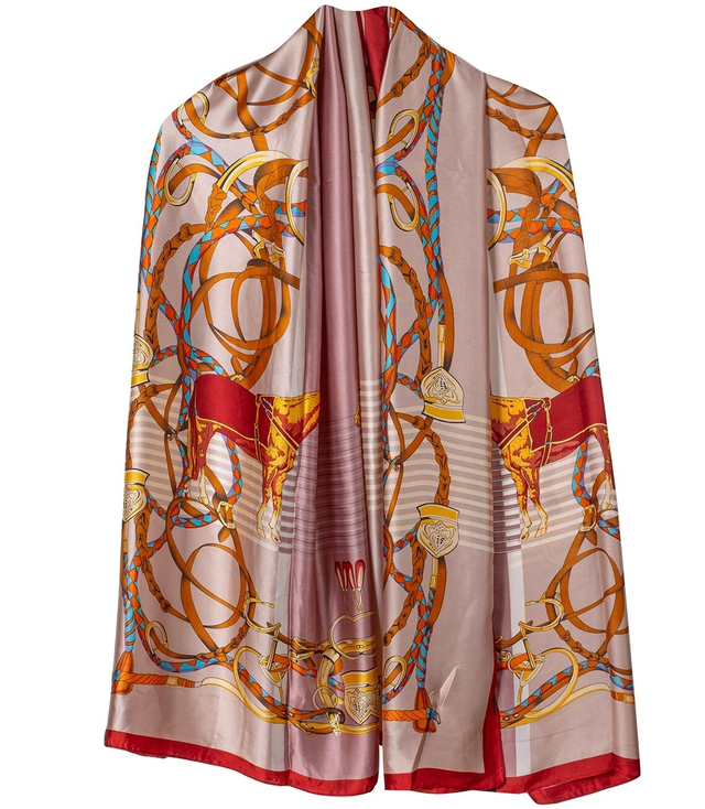 Elegant scarf shawl with colorful patterns