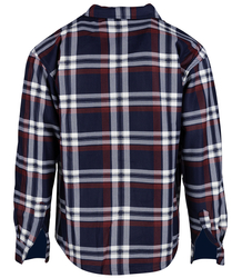 Warm men's checkered shirt with warming button-down classic