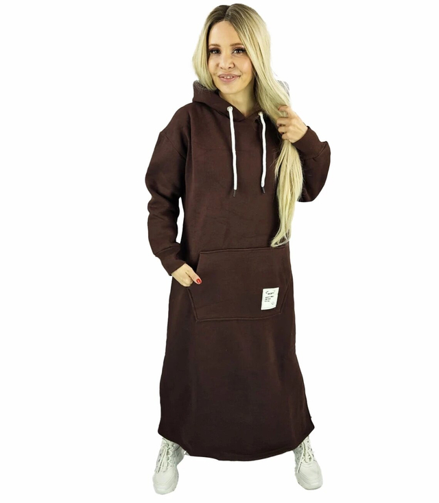 Long sweatshirt, warm tracksuit dress AGATA