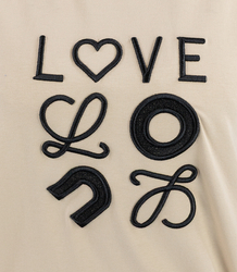 T-shirt blouse with embroidered LOVE lettering