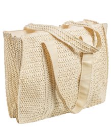 Large summer bag, rectangular, soft woven bag