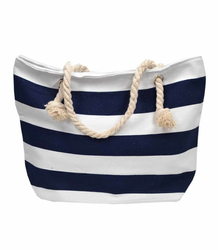 Super large striped beach bag For summer Capacious