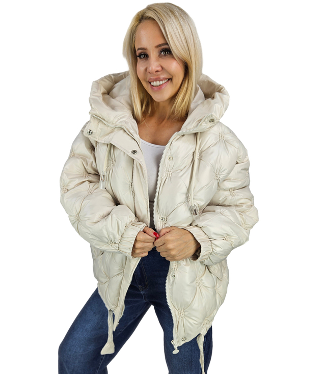 Women's quilted insulated transitional jacket with hood JULIET