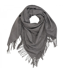 One-color shawl shlik scarf with fringe GRACE