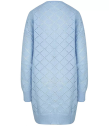 Długi ciepły kardigan ażurowy IZABELLA