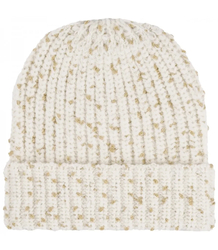 Warm women's hat with gold thread BEANIE winter autumn hat