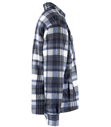 Warm fleece checked men's shirt insulated with faux fur