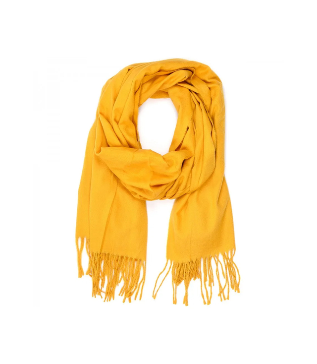 Soft large shawl with tassels uniform classic