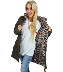 Long, reversible transitional jacket with a hood, warm MIA