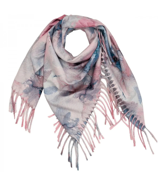 Delicate elegant women's shawl shawl with tassels