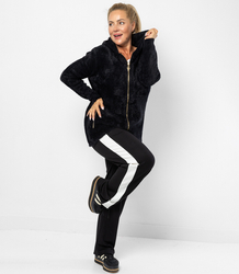 Comfortable sweatpants with white piping LEXI