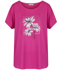 Women's T-shirt, short-sleeved, floral print SEENA