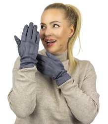 Women's elegant gloves with embossing