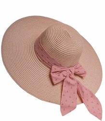 Elegant women's straw hat with hooks