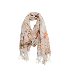 Elegancki szal w kwiaty damski delikatny 180x70