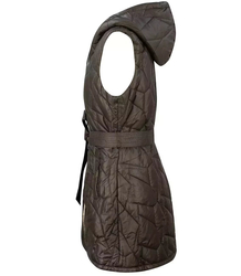 Women's long vest with a belt