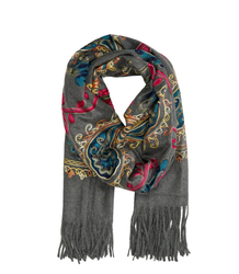 Women's scarf with floral ornament stylish