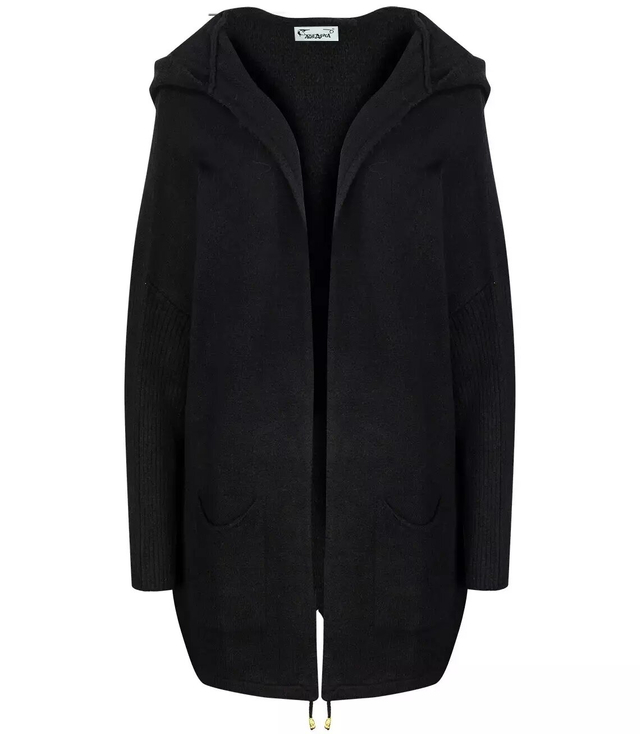 Long cardigan with a hood model parka