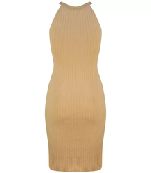 Fitted elastic midi fashionable dress