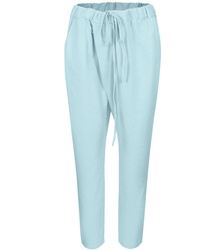 Women&#39;s fabric trousers with a BAGGY tab