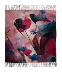 Square shawl scarf for women with tassels AGRAFKA