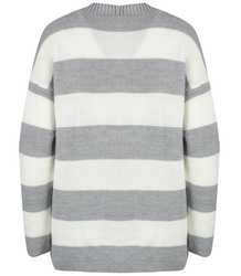 Warm and cozy women's sweater with wide stripes ZEFIRA