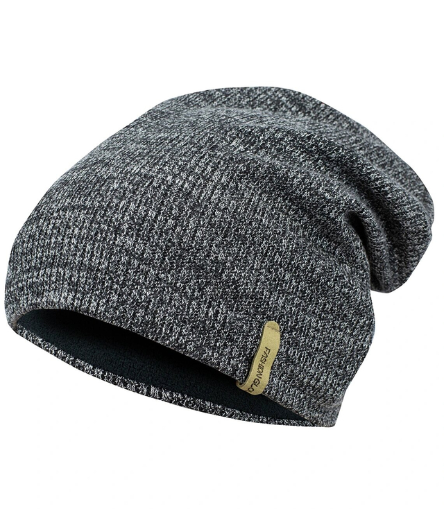 Warm men's hat Classic beanie with fleece. Fashionable