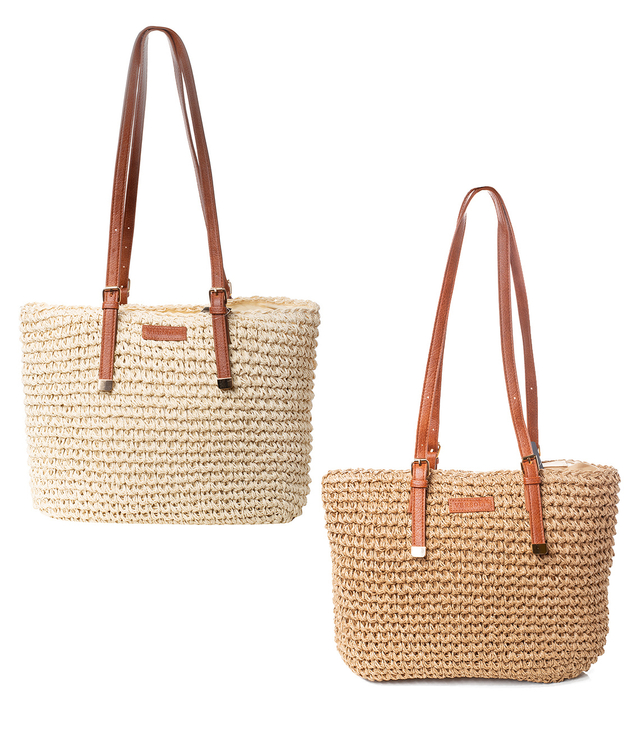 Summer bag shoulder shopper bag braided 