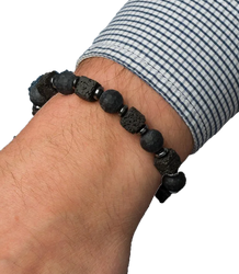 Bransoletka męska z naturalnych kamieni