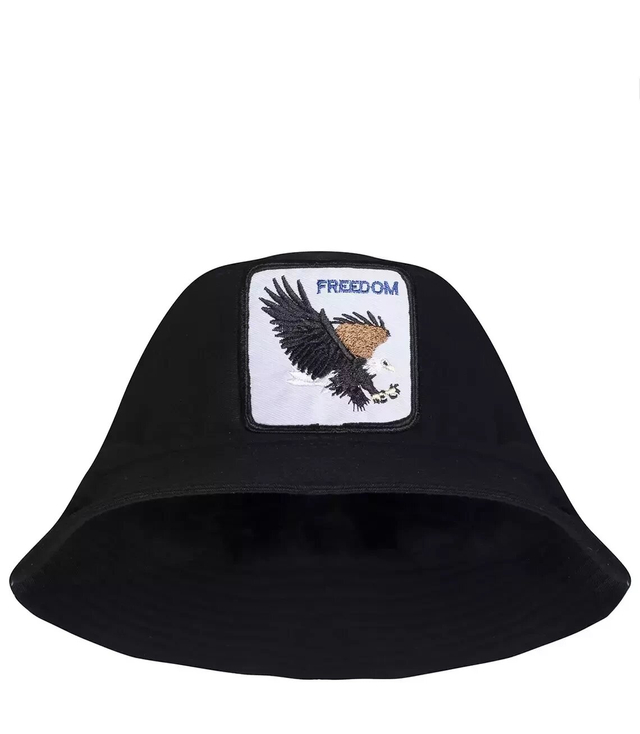 Double-sided tourist hat BUCKET animal embroidery