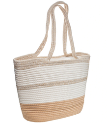 Mega large summer beach bag braided cotton