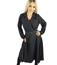 Elegant dress Beautiful with belt Envelope neckline LUNA