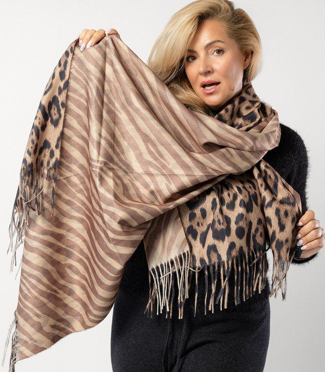 SAFARI panther and zebra scarf scarf