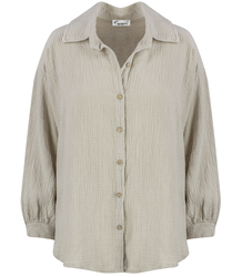 LAMBADA loose oversize short muslin shirt