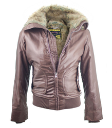 WARM SHORT WOMEN'S JACKET WITH PILOT FUR