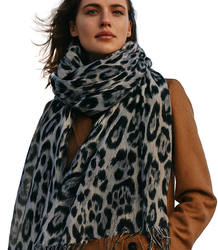 Women's scarf with leopard fashion pattern 180x70