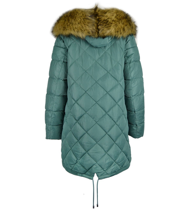 Warm quilted winter parka jacket