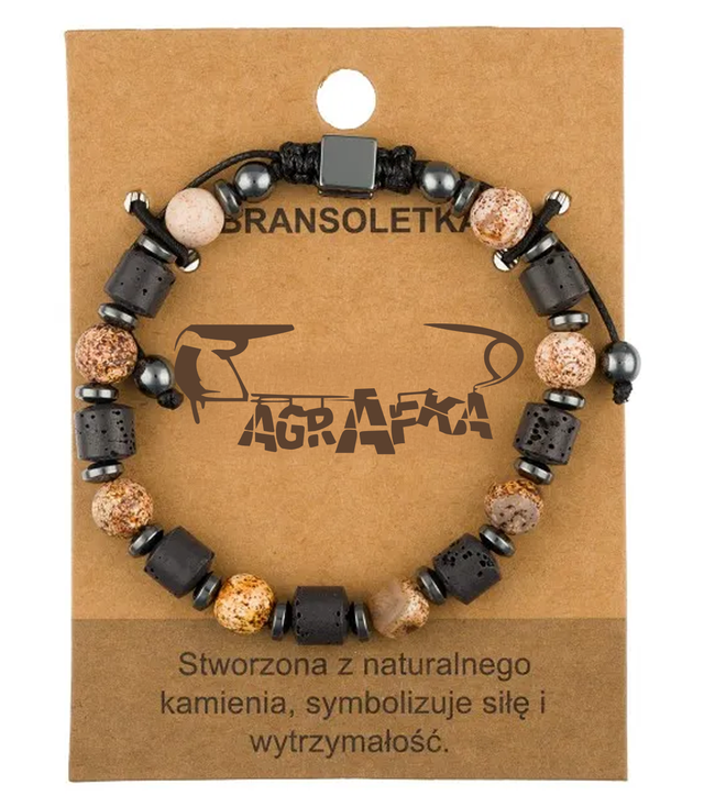 Men's bracelet with natural stones