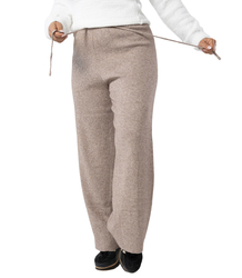 Loose melange knit pants AMELIA
