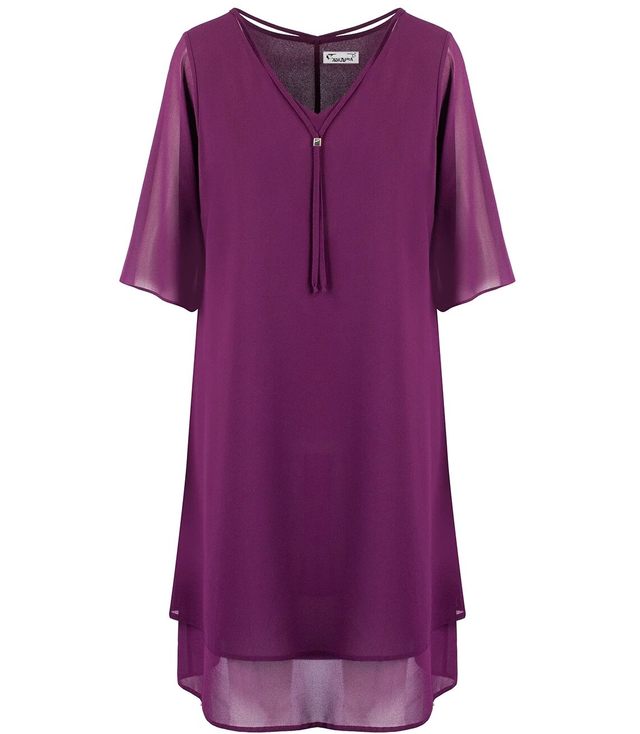 Elegant tulle dress with lining midi IZABELLA plus size
