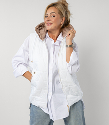 Women's quilted sleeveless hooded jacket MARINA