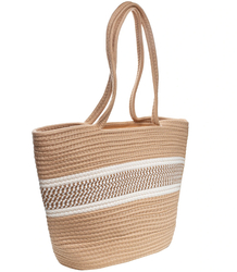 Mega large summer beach bag braided cotton