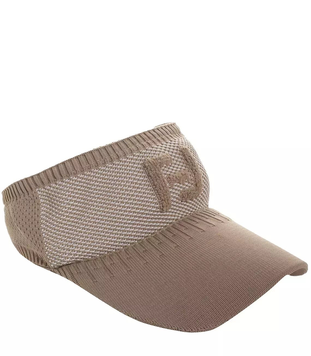 Fabric peak with elastic band and pattern