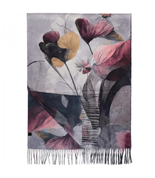 Square shawl scarf for women with tassels AGRAFKA