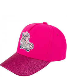 Children's baseball cap decorated with unicorn with glitter visor