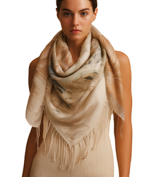 Women's floral pattern scarf 180x70