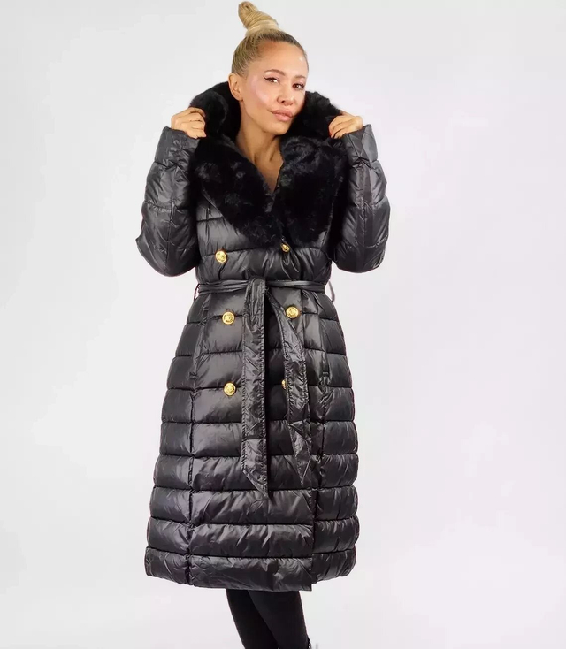 Quilted jacket coat sleeveless 4W1 FUR