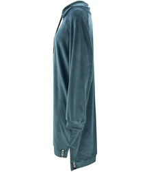 Sukienka Welurowa bluza dresowa z napisami