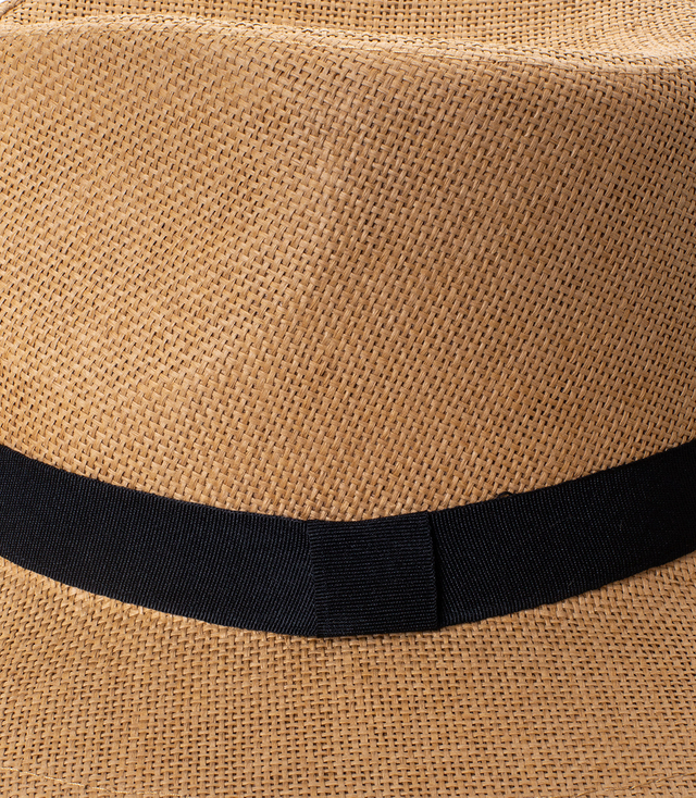 Men's Panama hat with black stripe